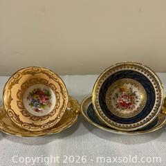 MaxSold Auction: Vintage Bone China Teacups & Saucers: Gold Gilt Floral Collection of 4 - Whitchurch-Stouffville (Ontario, Canada) SELLER MANAGED Estate Sale Online Auction -  Dorman Drive