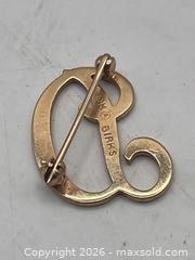 MaxSold Auction: Birks 10K Gold D Initial Brooch - Ottawa (Ontario, Canada) SELLER MANAGED Reseller Online Auction - Decarie Drive