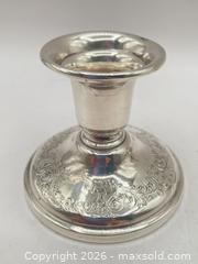 MaxSold Auction: Pair Birks Sterling Silver Candlesticks with Engraved Floral Scroll - Ottawa (Ontario, Canada) SELLER MANAGED Reseller Online Auction - Decarie Drive