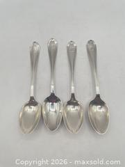 MaxSold Auction: Set of 4 Roden Bros (Toronto) Sterling Silver Teaspoons  - Ottawa (Ontario, Canada) SELLER MANAGED Reseller Online Auction - Decarie Drive