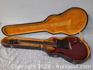 MaxSold Auction: Dégas Double-Cut SG-Style Electric Guitar, Cherry Wine Red - Toronto (Ontario, Canada) PARTNER MANAGED Reseller Online Auction - Queen Street West