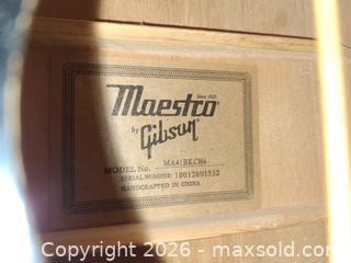 MaxSold Auction: Maestro (by Gibson) MA41BKCH6 6-String Black Dreadnought - Toronto (Ontario, Canada) PARTNER MANAGED Reseller Online Auction - Queen Street West