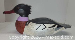 MaxSold Auction: Pair of Wooden Red-breasted Merganser Duck Decoys, Signed/Inscribed - Toronto (Ontario, Canada) PARTNER MANAGED Reseller Online Auction - Queen Street West