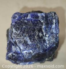 MaxSold Auction: Sodalite Rough Specimen from Brazil, ~5 lb on Wood Base - Toronto (Ontario, Canada) PARTNER MANAGED Reseller Online Auction - Queen Street West