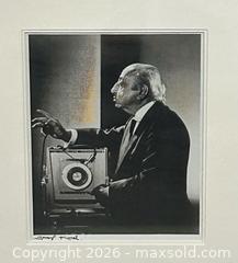 MaxSold Auction: Yousuf Karsh 1908-2002 Framed Signed Self Portrait with his Camera Photograph (b) - Burlington (Ontario, Canada) SELLER MANAGED Estate Sale Online Auction - Fairview Street (STORAGE)