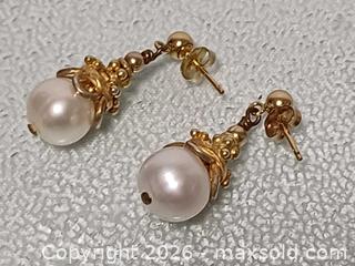 MaxSold Auction: 14K Gold Filled with Nature Pearl Drop Earrings  - Toronto (Ontario, Canada) PARTNER MANAGED Reseller Online Auction - Queen Street West