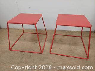 MaxSold Auction: 2 Vintage Modernist Metal Stools  - Toronto (Ontario, Canada) PARTNER MANAGED Reseller Online Auction - Queen Street West