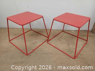 MaxSold Auction: 2 Vintage Modernist Metal Stools  - Toronto (Ontario, Canada) PARTNER MANAGED Reseller Online Auction - Queen Street West