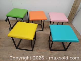 MaxSold Auction: 5 in 1 Stackable Nesting Ottoman Cube Footstools - Toronto (Ontario, Canada) PARTNER MANAGED Reseller Online Auction - Queen Street West