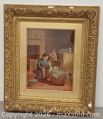 MaxSold Auction: Antique Original Oil Painting on Canvas by English Artist CHAS HUNT Dated 1881 - Toronto (Ontario, Canada) PARTNER MANAGED Reseller Online Auction - Queen Street West
