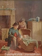 MaxSold Auction: Antique Original Oil Painting on Canvas by English Artist CHAS HUNT Dated 1881 - Toronto (Ontario, Canada) PARTNER MANAGED Reseller Online Auction - Queen Street West