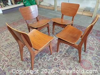 MaxSold Auction: Vintage MCM Marcel Gascoin Style Wooden CD Chairs - Toronto (Ontario, Canada) PARTNER MANAGED Reseller Online Auction - Queen Street West