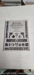 MaxSold Auction: Pictorial Archive of Printer's Ornaments - Toronto (Ontario, Canada) SELLER MANAGED Reseller Online Auction -  Cranfield Road.