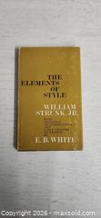 MaxSold Auction: The Elements of Style by William Strunk Jr. & E. B. White — Hardcover - Toronto (Ontario, Canada) SELLER MANAGED Reseller Online Auction -  Cranfield Road.
