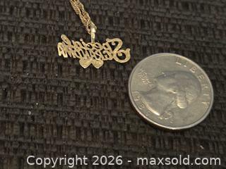 MaxSold Auction: 14k gold sweet grandma pendant and necklace  - Phoenix (Arizona, USA) PARTNER MANAGED Downsizing Online Auction - West Northern Avenue (STORAGE)