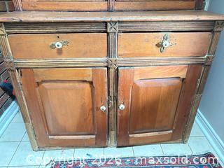 MaxSold Auction: Antique Pine Victorian Stepback Hutch - Oakville (Ontario, Canada) PARTNER MANAGED Downsizing Online Auction - All Saints Crescent