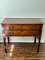 MaxSold Auction: Antique Two-drawer Georgian Side Table - Oakville (Ontario, Canada) PARTNER MANAGED Downsizing Online Auction - All Saints Crescent
