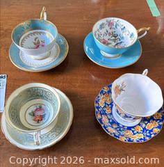 MaxSold Auction: Fine Bone China Teacups With Matching Saucers: Royal Albert, Aynsley & Paragon - Oakville (Ontario, Canada) PARTNER MANAGED Downsizing Online Auction - All Saints Crescent