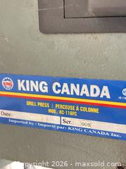 MaxSold Auction: King Canada Drill Press - Oakville (Ontario, Canada) PARTNER MANAGED Downsizing Online Auction - All Saints Crescent