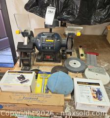MaxSold Auction: Mastercraft 6" Bench Grinder & Accessories - Oakville (Ontario, Canada) PARTNER MANAGED Downsizing Online Auction - All Saints Crescent