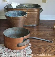MaxSold Auction: Vintage Copper Pot, Bucket & Boiler - Oakville (Ontario, Canada) PARTNER MANAGED Downsizing Online Auction - All Saints Crescent