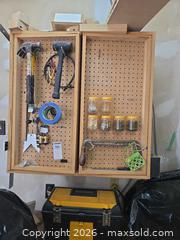 MaxSold Auction: Wall mounted wood working tool storage cabinet - Oakville (Ontario, Canada) PARTNER MANAGED Downsizing Online Auction - All Saints Crescent