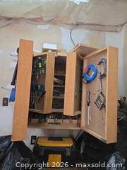 MaxSold Auction: Wall mounted wood working tool storage cabinet - Oakville (Ontario, Canada) PARTNER MANAGED Downsizing Online Auction - All Saints Crescent