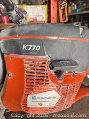 MaxSold Auction: Husqvarna K770 14" Gas Power Cutter.  - King (Ontario, Canada) PARTNER MANAGED Downsizing Online Auction - Graham Sideroad