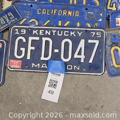 MaxSold Auction: Lot of 27 Vintage License Plates and a license plate book  - San Jose (California, USA) SELLER MANAGED Downsizing Online Auction - Little Orchard Street