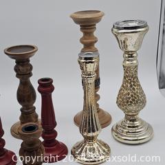 MaxSold Auction: Lot of Decorator Candlesticks Wood, Mother Of Pearl , Mercury Glass - San Jose (California, USA) SELLER MANAGED Downsizing Online Auction - Little Orchard Street