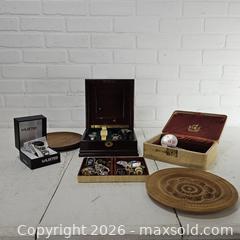MaxSold Auction: Men's Watches, Boxes, Cufflinks Knick Knacks - San Jose (California, USA) SELLER MANAGED Downsizing Online Auction - Little Orchard Street