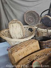 MaxSold Auction: Variety of baskets carved wood bowls. - San Jose (California, USA) SELLER MANAGED Downsizing Online Auction - Little Orchard Street