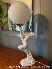 MaxSold Auction: ART DECO Revival White Ceramic Figural Lamp  - Toronto (Ontario, Canada) SELLER MANAGED Reseller Online Auction - Kempsell Crescent