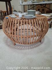 MaxSold Auction: Rattan Table C - Montgomery (New Jersey, USA) PARTNER MANAGED Downsizing Online Auction - Bedford Drive