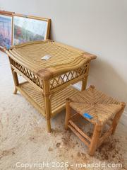MaxSold Auction: Wicker Table, Stool B - Montgomery (New Jersey, USA) PARTNER MANAGED Downsizing Online Auction - Bedford Drive