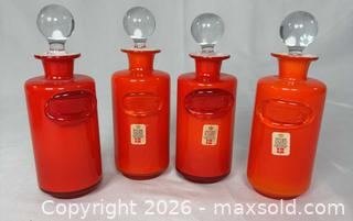 MaxSold Auction: Home Gaard Denmark Blown Glass Bowl with 4 Decanters & Cork-bottom Salt Shakers - Ottawa (Ontario, Canada) PARTNER MANAGED Downsizing Online Auction - Greenbriar Avenue