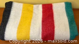 MaxSold Auction: Trapperpoint Eaton's 100% Wool Striped Blanket - Made in England - Ottawa (Ontario, Canada) PARTNER MANAGED Downsizing Online Auction - Greenbriar Avenue