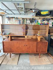 MaxSold Auction: Mid century Modern Vintage Teak Buffet and Hutch  - Brantford (Ontario, Canada) SELLER MANAGED Downsizing Online Auction -  Wayne Drive