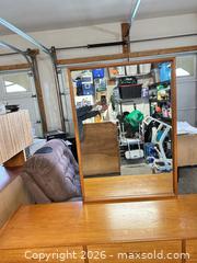 MaxSold Auction: Vintage Teak MCM dresser with detachable mirror  - Brantford (Ontario, Canada) SELLER MANAGED Downsizing Online Auction -  Wayne Drive