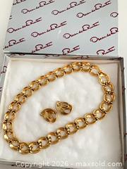MaxSold Auction: Vintage Oscar de la Renta Necklace and Clip-on Earrings Set, Cream & Gold - Waterloo (Ontario, Canada) SELLER MANAGED Downsizing Online Auction - Ennismore Place