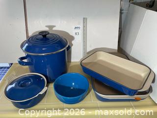 MaxSold Auction: A Sea of Blue Le Creuset - Los Altos (California, USA) PARTNER MANAGED Estate Sale Online Auction - Almond Avenue