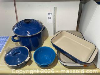 MaxSold Auction: A Sea of Blue Le Creuset - Los Altos (California, USA) PARTNER MANAGED Estate Sale Online Auction - Almond Avenue