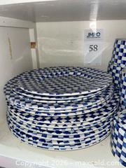 MaxSold Auction: Chequers Blue Ceramic Dishware - Los Altos (California, USA) PARTNER MANAGED Estate Sale Online Auction - Almond Avenue