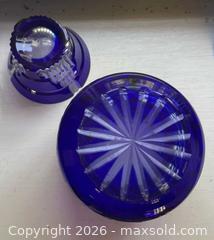 MaxSold Auction: Cobalt Blue Cut Crystal  - Los Altos (California, USA) PARTNER MANAGED Estate Sale Online Auction - Almond Avenue