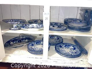 MaxSold Auction:  Creil et Montereau Flora Porcelain Dinnerware Set  - Los Altos (California, USA) PARTNER MANAGED Estate Sale Online Auction - Almond Avenue