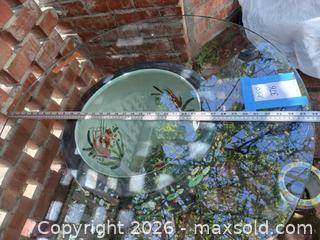 MaxSold Auction: Fishbowl Planter with Glass TableTop and 2 Smaller Pots - Los Altos (California, USA) PARTNER MANAGED Estate Sale Online Auction - Almond Avenue