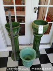 MaxSold Auction: Green Columns and Pots - Los Altos (California, USA) PARTNER MANAGED Estate Sale Online Auction - Almond Avenue