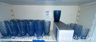 MaxSold Auction: Ice Blue Tumblers & Highballs - Los Altos (California, USA) PARTNER MANAGED Estate Sale Online Auction - Almond Avenue