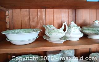 MaxSold Auction: The Florentine Green Johnson Bros China Set - Los Altos (California, USA) PARTNER MANAGED Estate Sale Online Auction - Almond Avenue