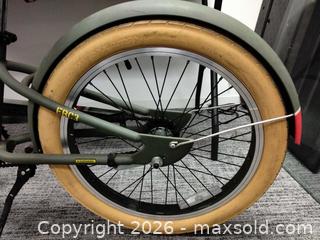 MaxSold Auction: Electra 20 in Olive Green Cruiser Beach Cruiser - Irvine (California, USA) SELLER MANAGED Downsizing Online Auction - Jeronimo Road